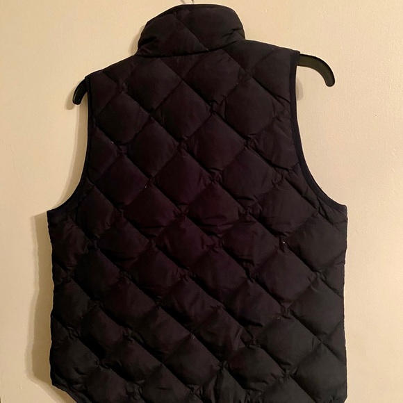 J. Crew navy quilted down vest gold accents Small - Picture 8 of 10